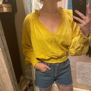 Altar’d state long sleeve yellow top